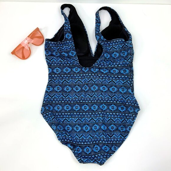 Miraclesuit - Paillette Odyssey One Piece Swimsuit Blue Beach Resort Sz 12 - Picture 6 of 16